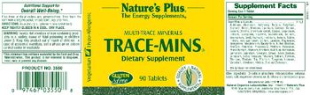 Nature's Plus Multi-Trace Minerals Trace-Mins - supplement