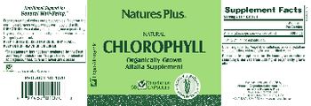Nature's Plus Natural Chlorophyll - organically grown alfalfsupplement