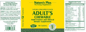 Nature's Plus Natural Pineapple Flavor Adult's Chewable - multivitamin and mineral supplement