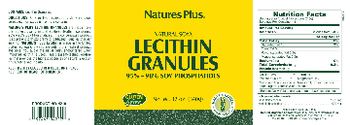 Nature's Plus Natural Soya Lecithin Granules 95% - 98% Soy Phosphatides - 