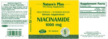 Nature's Plus Niacinamide 1,000 mg - supplement