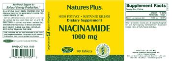 Nature's Plus Niacinamide 1000 mg - supplement