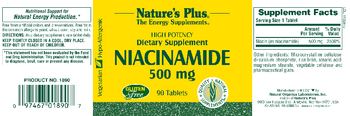 Nature's Plus Niacinamide 500 mg - supplement