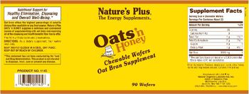 Nature's Plus Oats 'N Honey Chewable Wafers - oat bran supplement