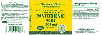 Nature's Plus Pantothenic Acid 1000 mg - supplement