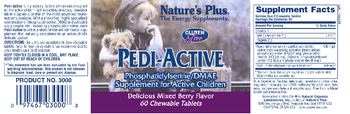 Nature's Plus Pedi-Active Delicious Mixed Berry Flavor - phosphatidylserinedmae supplement for active children