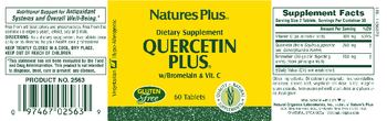 Nature's Plus Quercetin Plus W/Bromelain & Vit. C - supplement