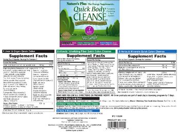 Nature's Plus Quick Body Cleanse 1 Liver & Organ Quick Detox - supplement