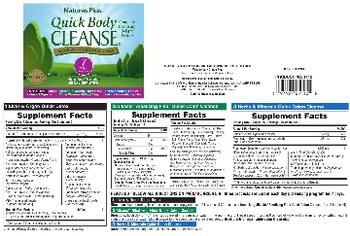 Nature's Plus Quick Body Cleanse Herbs & Minerals Quick Colon Cleanse - supplement
