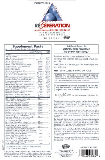 Nature's Plus Regeneration With Botanical Extracts and Antioxidants - multivitamin mineral supplement