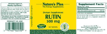 Nature's Plus Rutin 500 mg - supplement