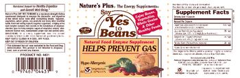 Nature's Plus Say Yes To Beans - natural food enzyme supplement