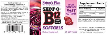 Nature's Plus Shot-O-B12 5000 mcg Softgels - supplement