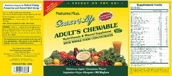 Nature's Plus Source Of Life Adult's Chewable Apple Cinnamon Flavor - multivitamin mineral supplement with whole food concentrates