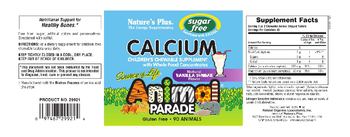 Nature's Plus Source Of Life Animal Parade Calcium Natural Vanilla Sundae Flavor - childrens chewable supplement with whole food concentrates