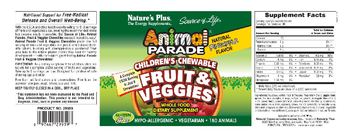 Nature's Plus Source Of Life Animal Parade Children's Chewable Fruit & Veggies Natural Pineapple Flavor - whole food supplement