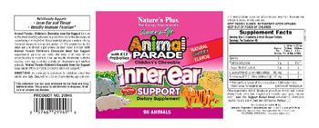 Nature's Plus Source Of Life Animal Parade Children's Chewable Inner Ear Support Natural Cherry Flavor - supplement