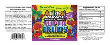 Nature's Plus Source Of Life Animal Parade Children's Chewable Super Fruits Natural Berry Flavor - antioxidant supplement with aai goji noni pomegranate and mangosteen