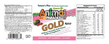 Nature's Plus Source Of Life Animal Parade Gold Natural Watermelon Flavor - childrens chewable multivitamin mineral supplement with vitamin d3 vitamin k2 probiotics and organic