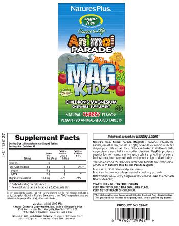 Nature's Plus Source Of Life Animal Parade MagKidz Natural Cherry Flavor - childrens magnesium chewable supplement