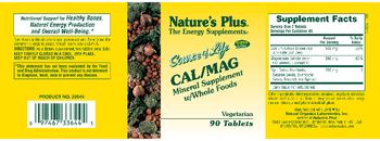 Nature's Plus Source of Life Cal/Mag - mineral supplement wwhole foods