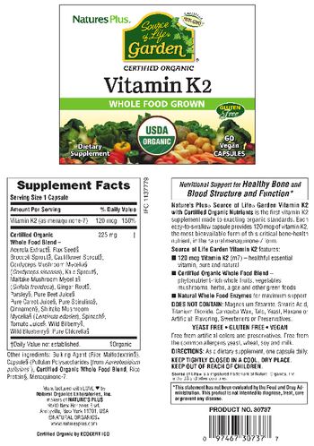 Nature's Plus Source of Life Garden Vitamin K2 - supplement