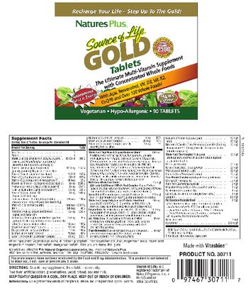 Nature's Plus Source of Life Gold Tablets - supplement