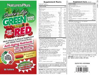 Nature's Plus Source Of Life Green and Red - multivitamin mineral supplement