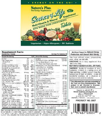 Nature's Plus Source of Life Multi-Vitamin & Mineral With Whole Food Concentrates Tablets - supplement