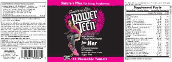 Nature's Plus Source Of Life Power Teen for Her Natural Wild Berry Flavor - supplement