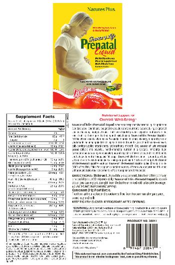 Nature's Plus Source of Life Prenatal Liquid Natural Tropical Fruit flavor - multivitamin and mineral supplement with whole food concentrates