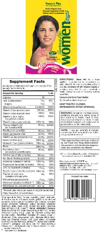 Nature's Plus Source of Life Women Liquid Natural Berry Flavor - multivitamin and mineral supplement with whole food concentrates