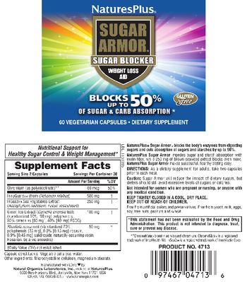 Nature's Plus Sugar Armor Sugar Blocker Weight Loss Aid - supplement