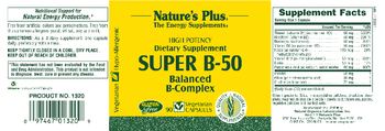 Nature's Plus Super B-50 - supplement