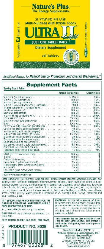 Nature's Plus Sustained Release Ultra II Light - supplement