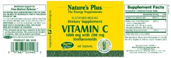 Nature's Plus Sustained Release Vitamin C 1000 mg With 200 mg Bioflavonoids - supplement