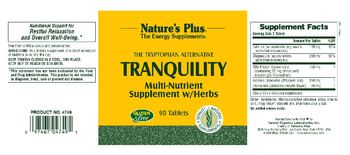 Nature's Plus Tranquility - multinutrient supplement wherbs
