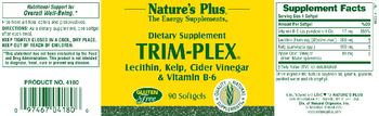 Nature's Plus Trim-Plex Lecithin, Kelp, Cider Vinegar & Vitamin B-6 - supplement