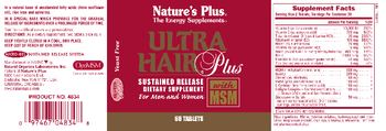 Nature's Plus Ultra Hair Plus - sustained release supplement