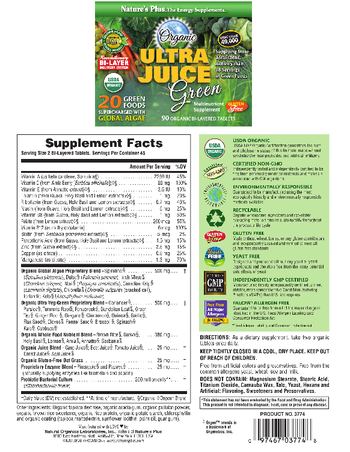 Nature's Plus Ultra Juice Green - multinutrient supplement