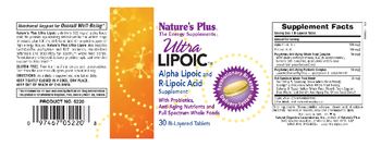 Nature's Plus Ultra Lipoic - alpha lipoic and rlipoic acid supplement