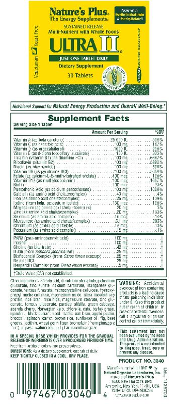 Nature's Plus Ultra ll - supplement