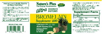 Nature's Plus Ultra Maximum Potency Bromelain 1500 - bromelain supplement