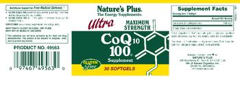 Nature's Plus Ultra Maximum Strength CoQ10 100 - supplement