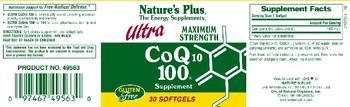 Nature's Plus Ultra Maximum Strength CoQ10 100 - supplement