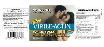 Nature's Plus Ultra Virile-Actin - standardized herbal supplement with vitamins minerals and energizing cofactors