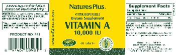 Nature's Plus Vitamin A 10,000 IU - supplement