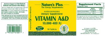 Nature's Plus Vitamin A&D 10,000-400 IU - supplement