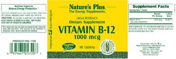 Nature's Plus Vitamin B-12 1000 mcg - supplement