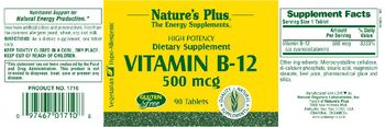 Nature's Plus Vitamin B-12 500 mg - supplement